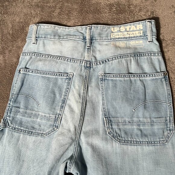 G-Star women's jeans 27 faded blue high waist used good condition - Picture 8 of 10